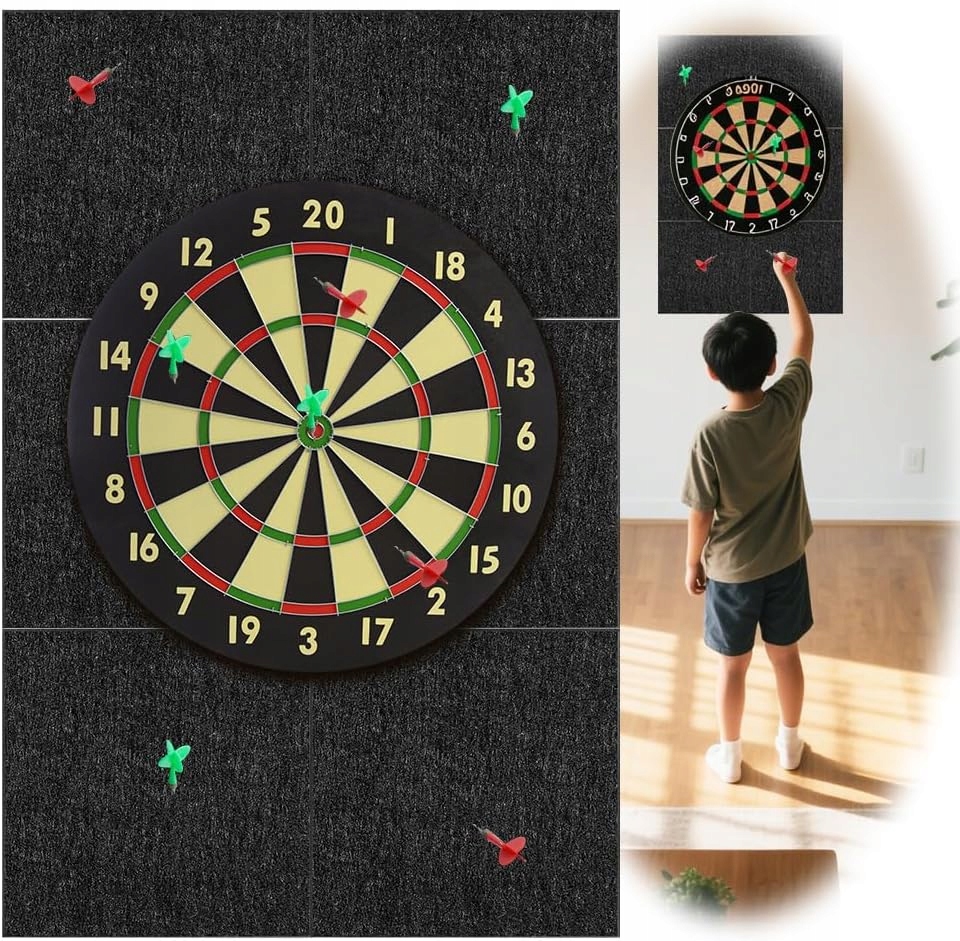 Osłona Ściany Podkładka Ochrona Tablica Darta Plansza Filc Samoprzylepna