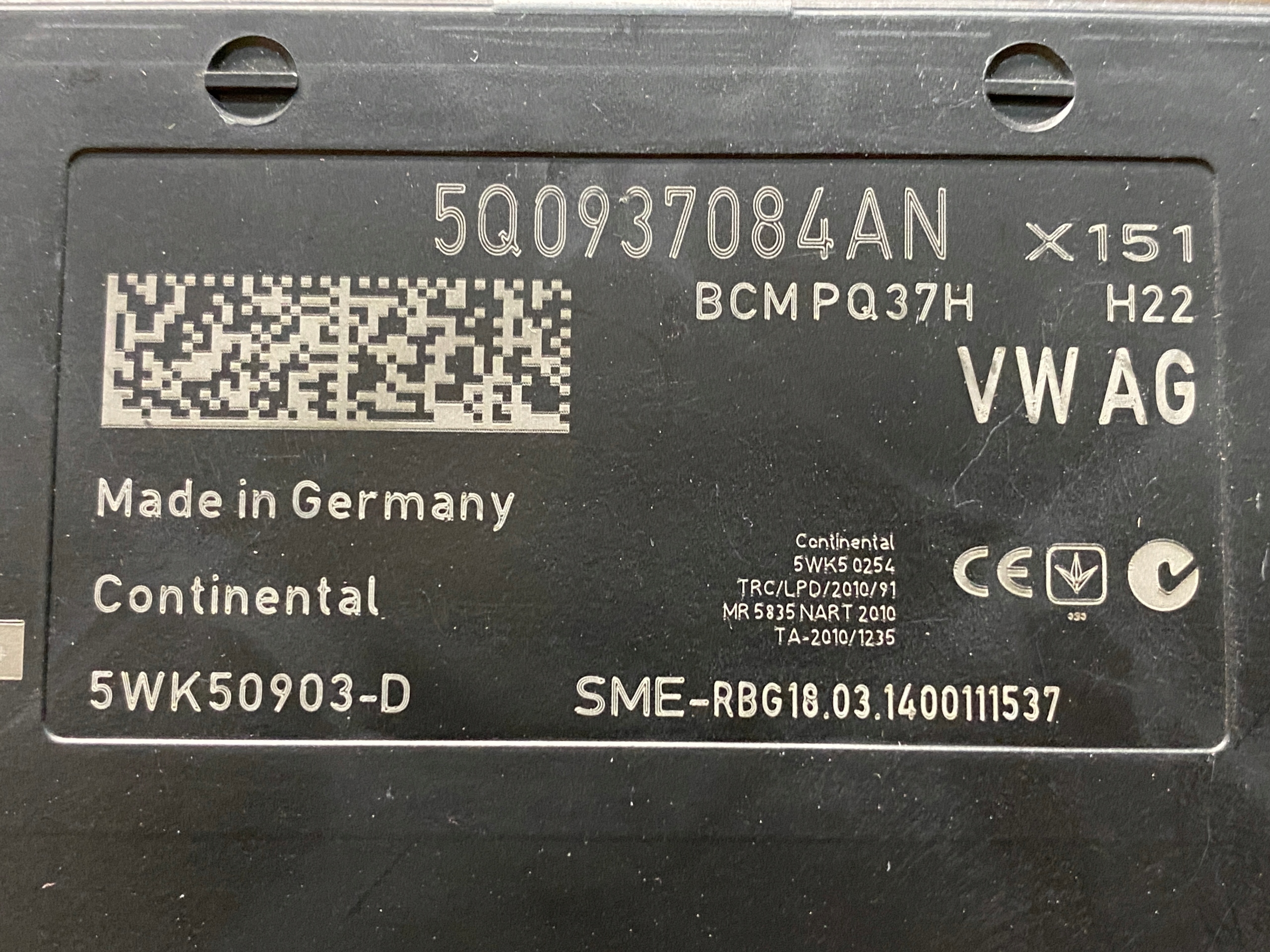 AUDI VW control unit BORDNETZ 5Q0937084AN