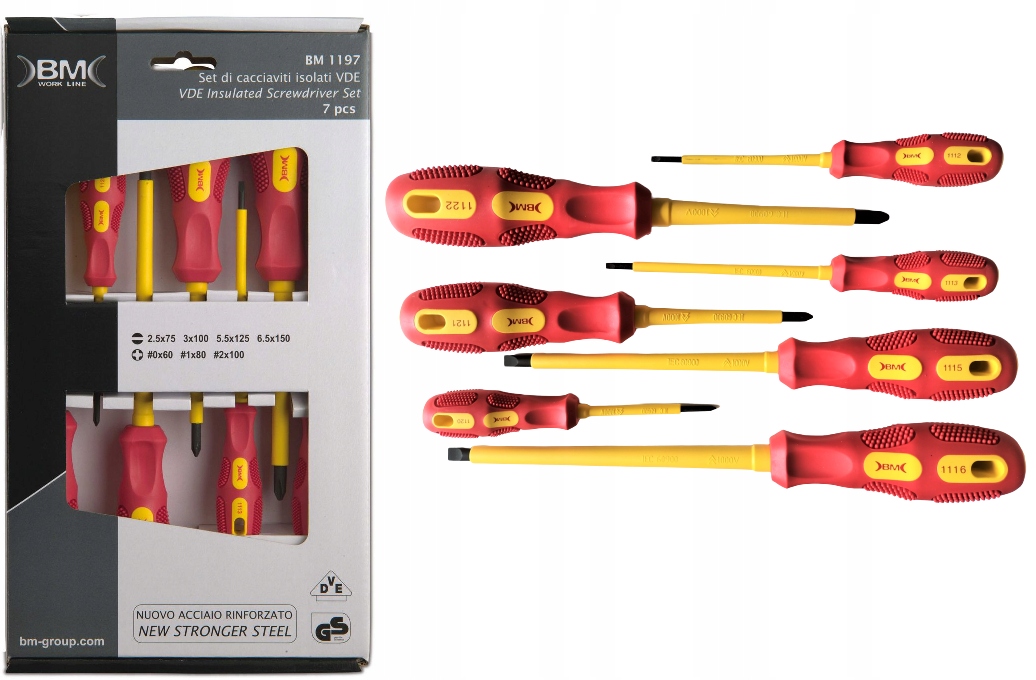 

Komplet wkrętaki śrubokręty 1000V elektryczne 7szt