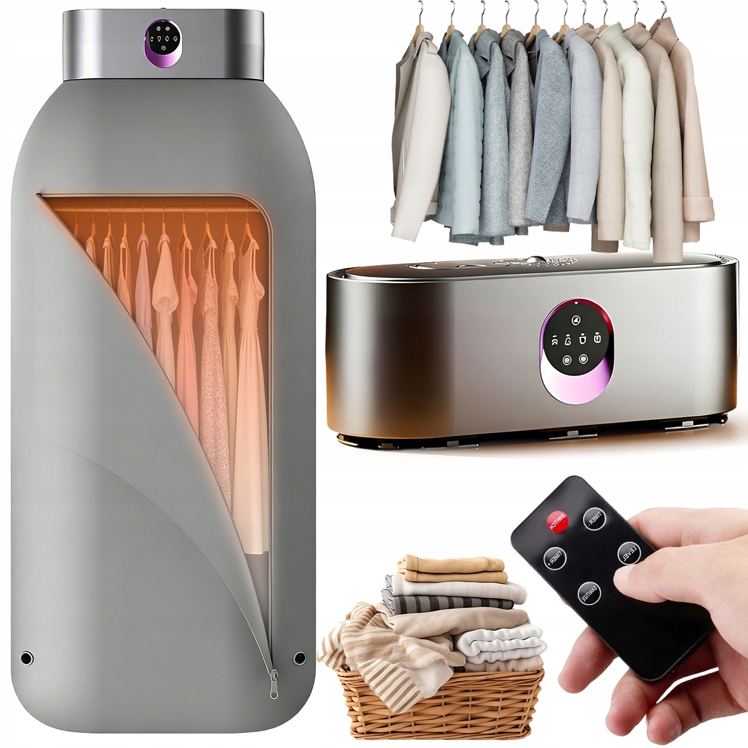 Levně Praktická A Přenosná Malá Skládací Sušák Vydržela 4 Nastavení Času