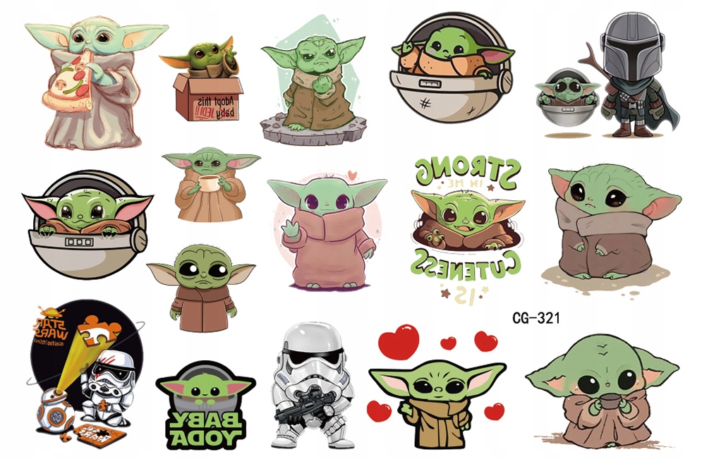 

Tatuaże zmywalne dla dzieci Yoda CG321