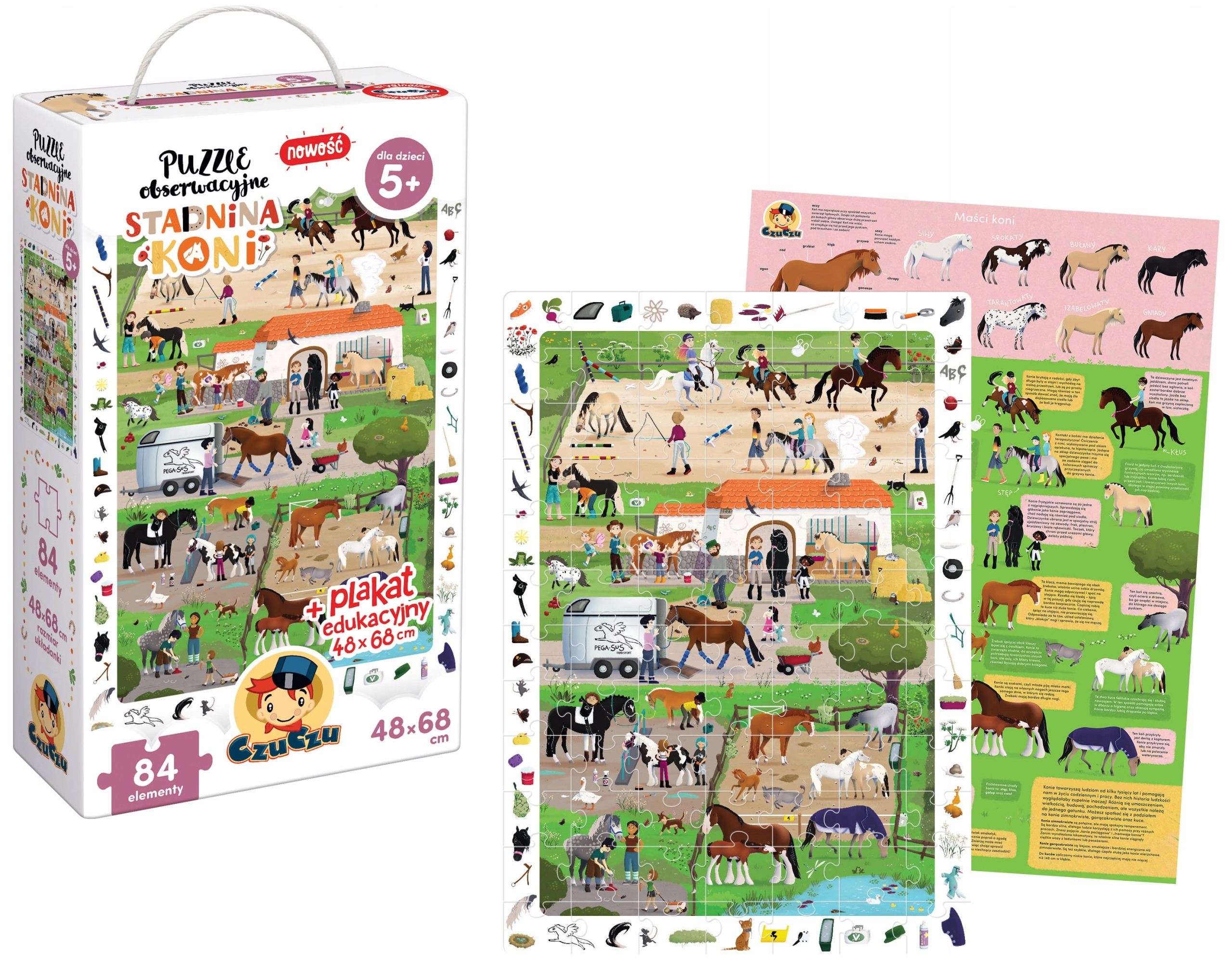 

Czuczu Puzzle Obserwacyjne Stadnina Koni Plakat 5+