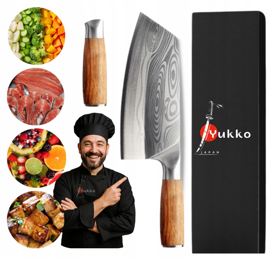 Šéfkuchařský sekáček Japonský Nůž Univerzální Velmi Ostrý Yukko Japan