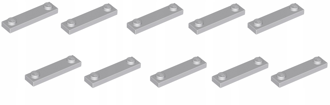 

Lego Płytka mod 1x4 jasny szary 92593 - 10 szt