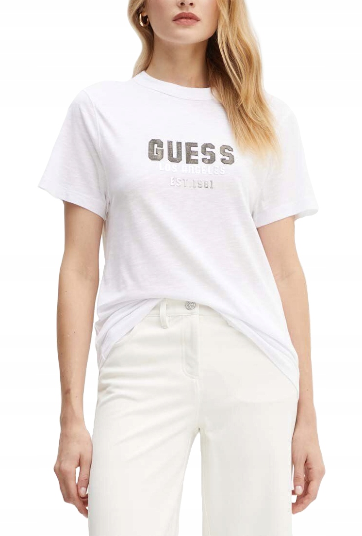 Guess Bílá Dámská Tričko Oversize Tričko L