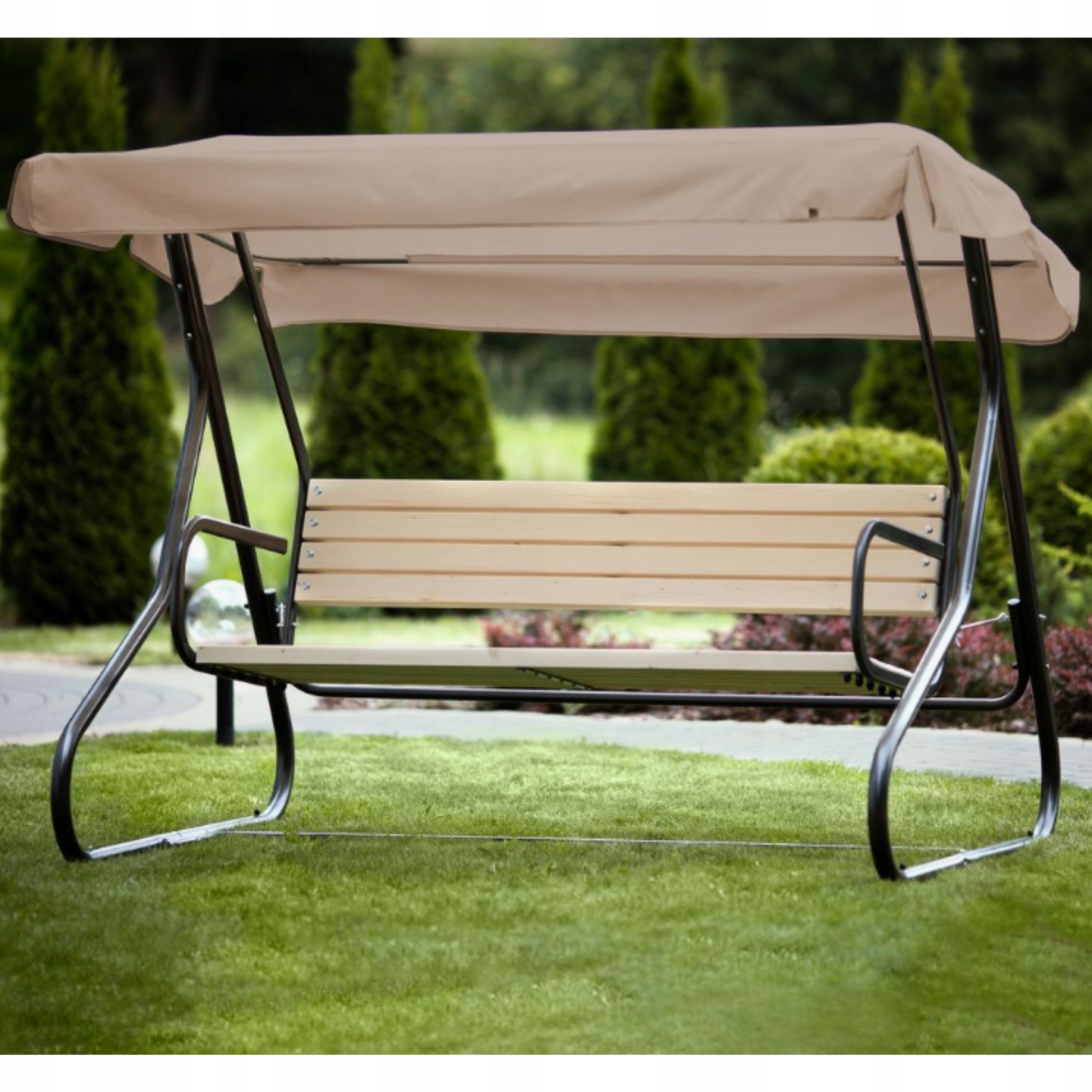 MOCNY DASZEK NA HUŚTAWKĘ OGRODOWĄ DACH OSŁONA 120x142cm WYTRZYMAŁY MATERIAŁ Producent inna