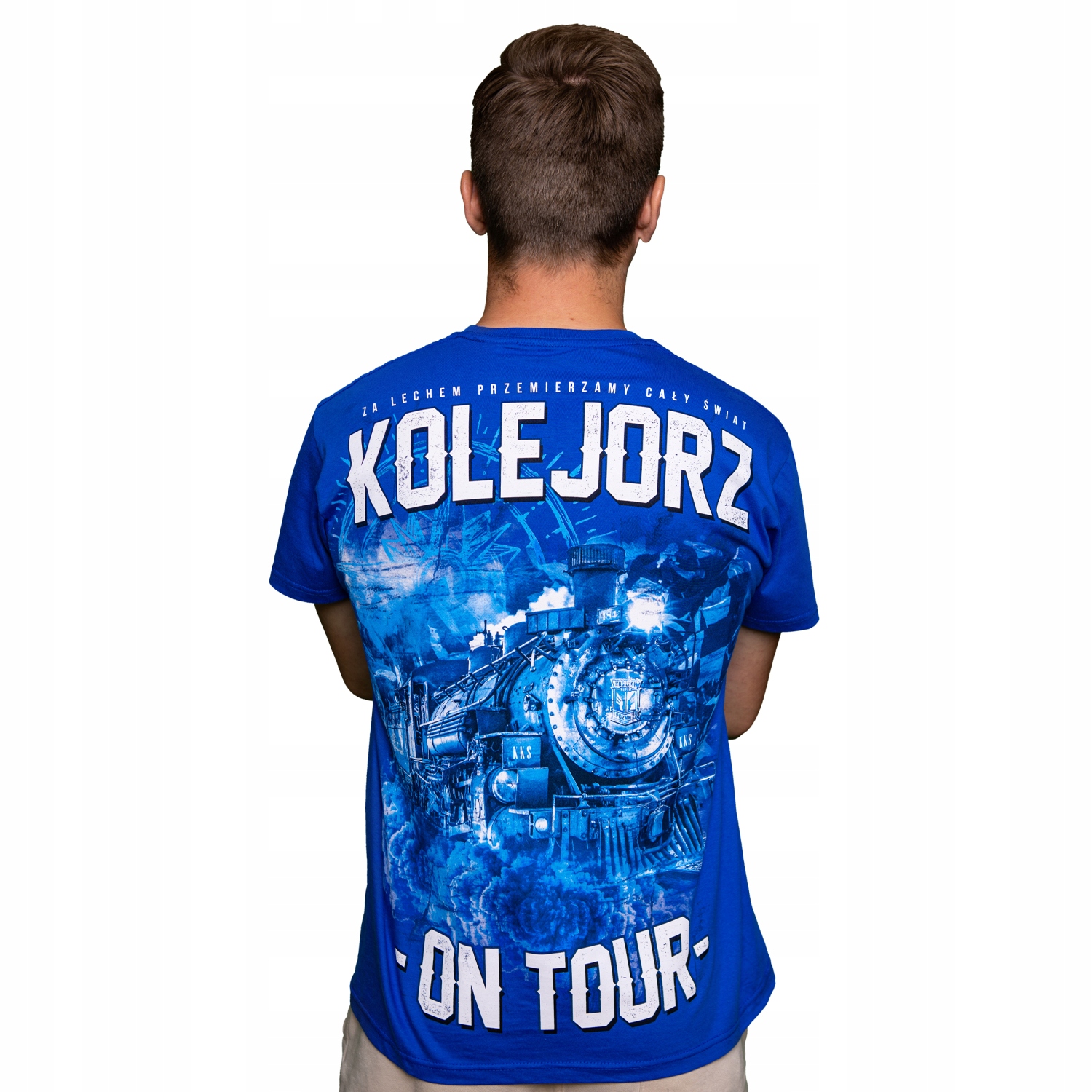 KOSZULKA LECH POZNAŃ KOLEJORZ ON TOUR NIEBIESKA L