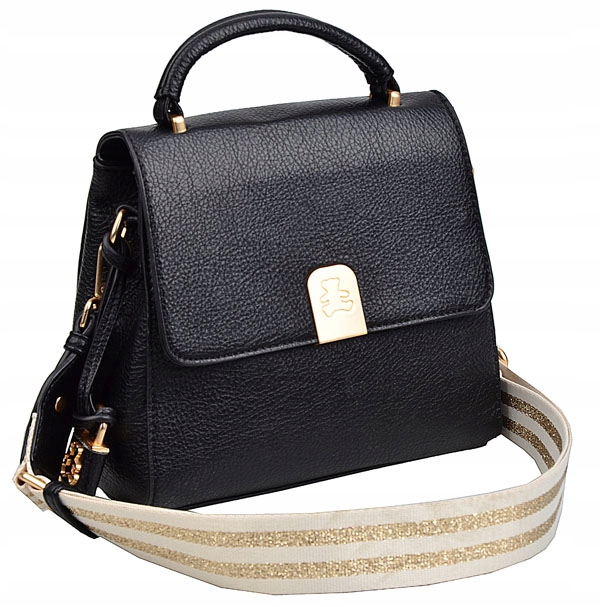 LuluCastagnette Torebka Damska KUFEREK DO RĘKI NA RAMIĘ z paskiem Marka Lulu Castagnette