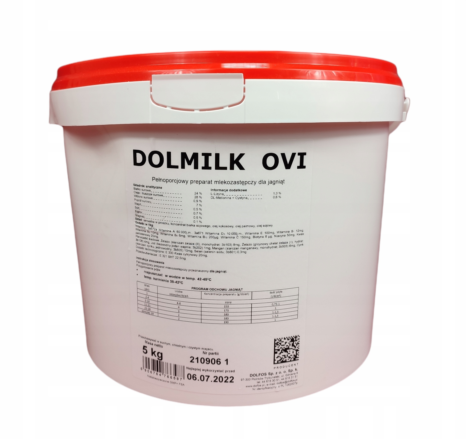 Dolfos Dolmilk OVI mleko dla jagniąt alpak owiec