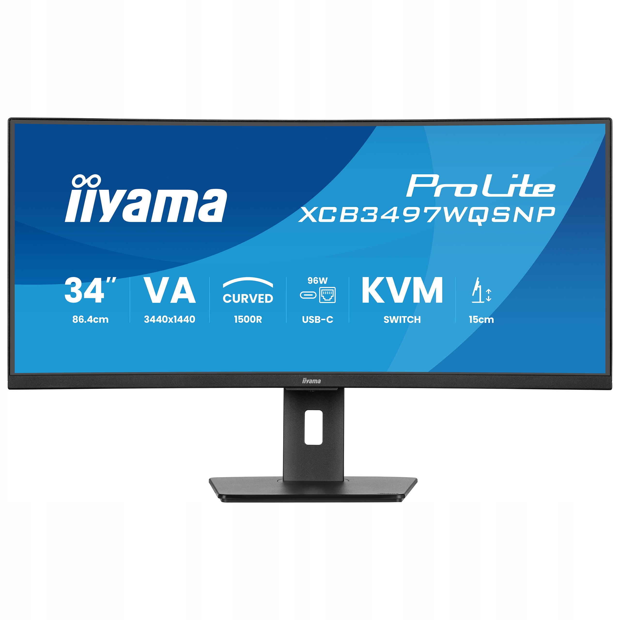 Zakrivený monitor 34" iiyama XCB3497WQSNP-B1 Va Led Uwqhd 0,4 ms 120