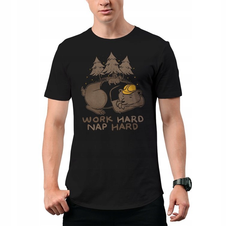 

Koszulka T-Shirt Work Hard Nap Hard S