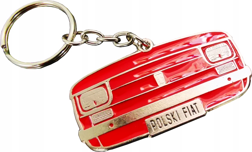 

Brelok do kluczy Fiat 126p front Prl czerwony