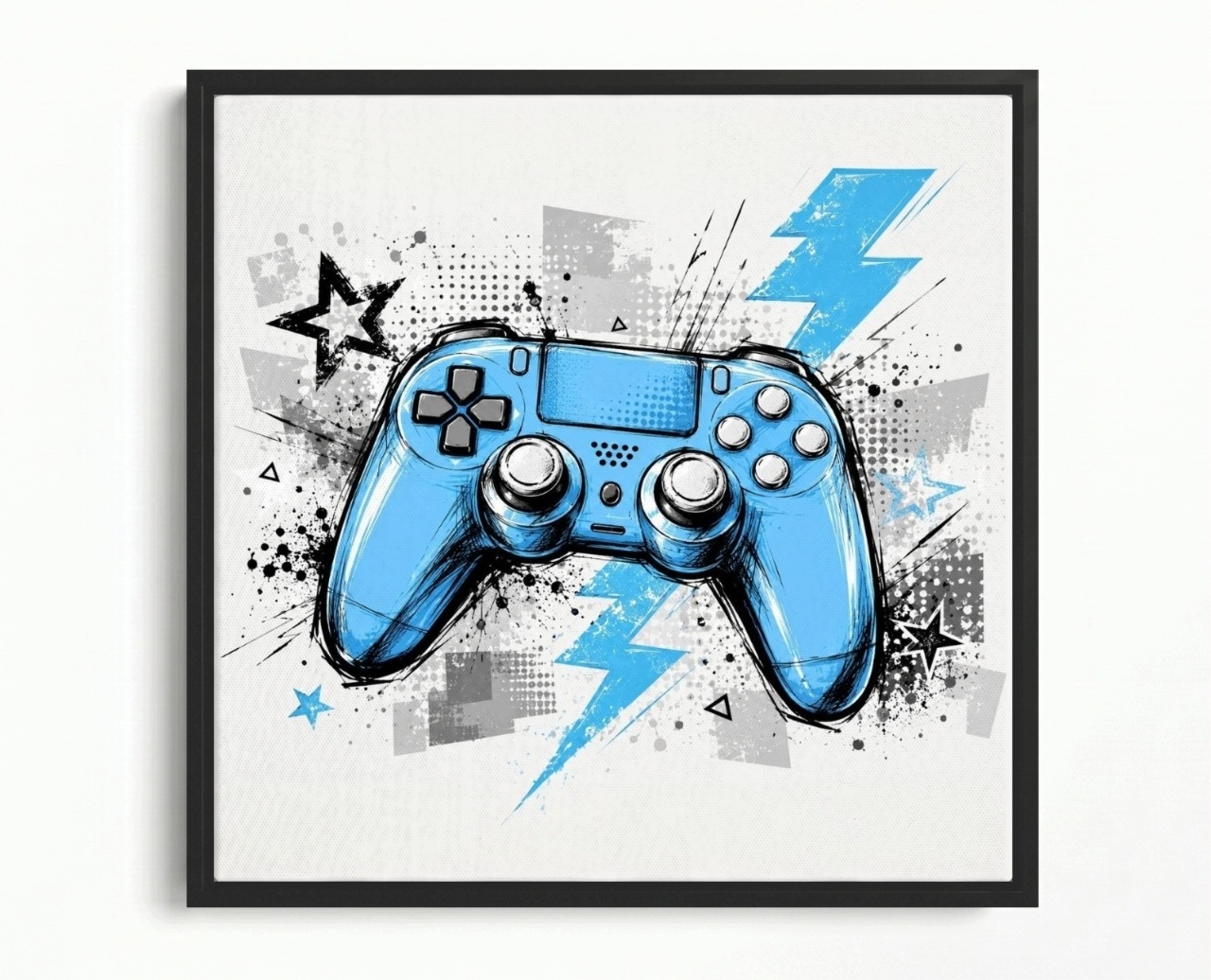 Obraz Rama American Box Graffiti Gamer Hra Gaming Kontroler Konzola 60x60