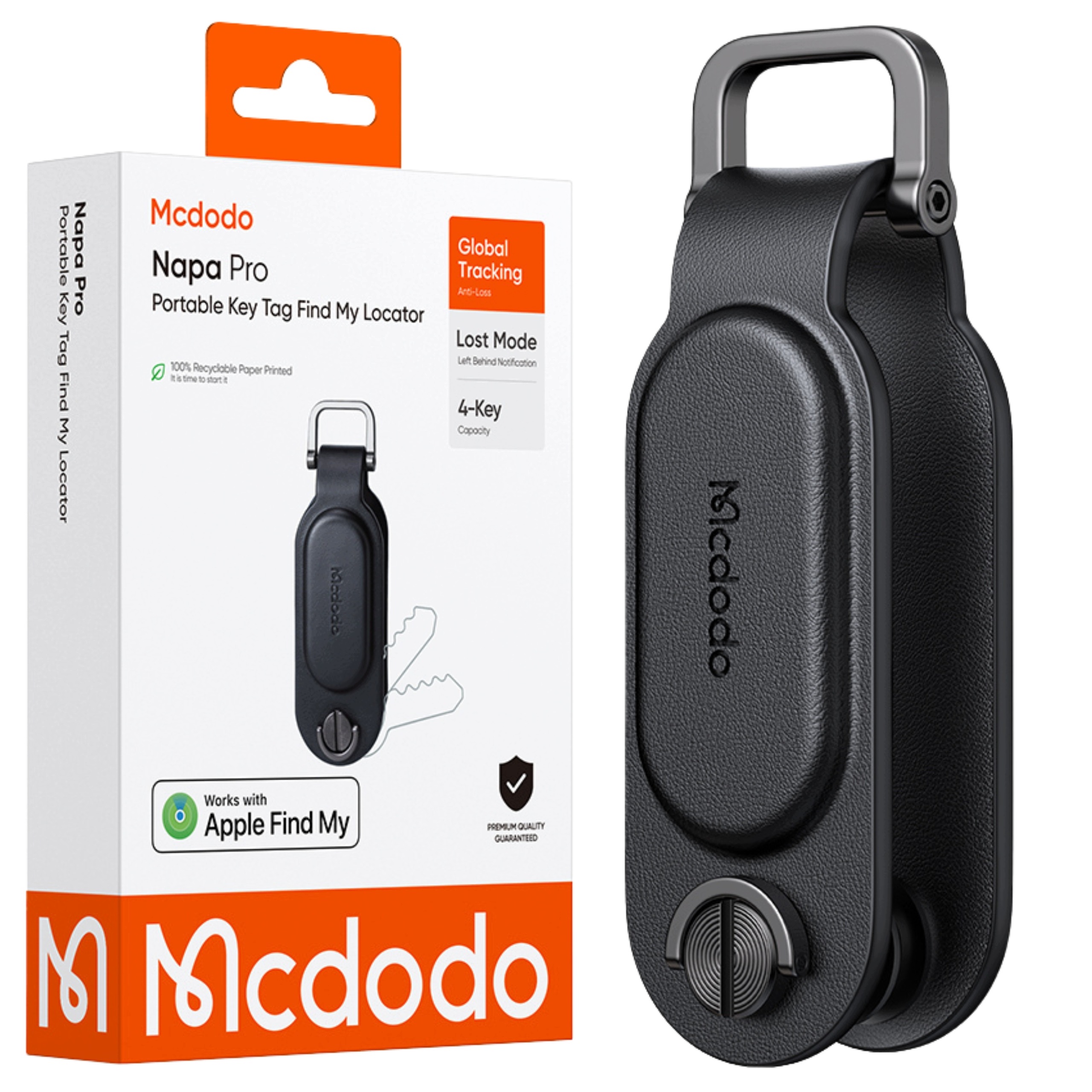 Mcdodo Lokalizator Kluczy Gps Do Apple Find My Brelok Organizer Czarny