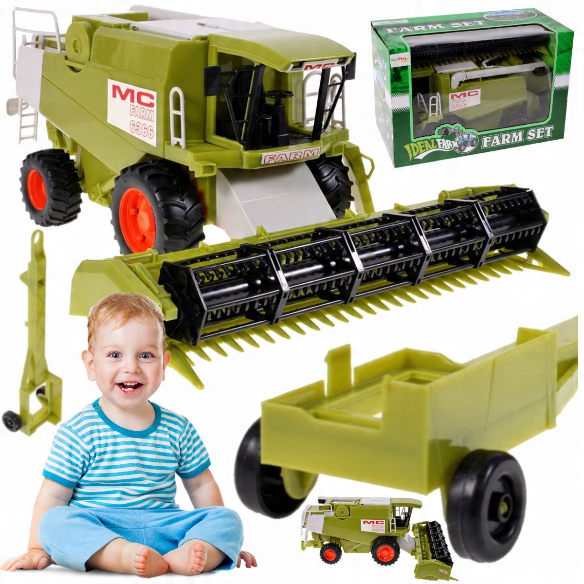 

Kombajn Zbożowy Traktor Ruchome Elementy Duży