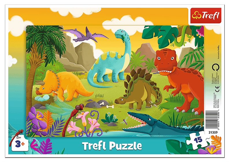 

Puzzle ramkowe 15: Dinozaury (31359)