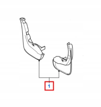 Oryginalne chlapacze przód komplet FORD Explorer Strona zabudowy przód