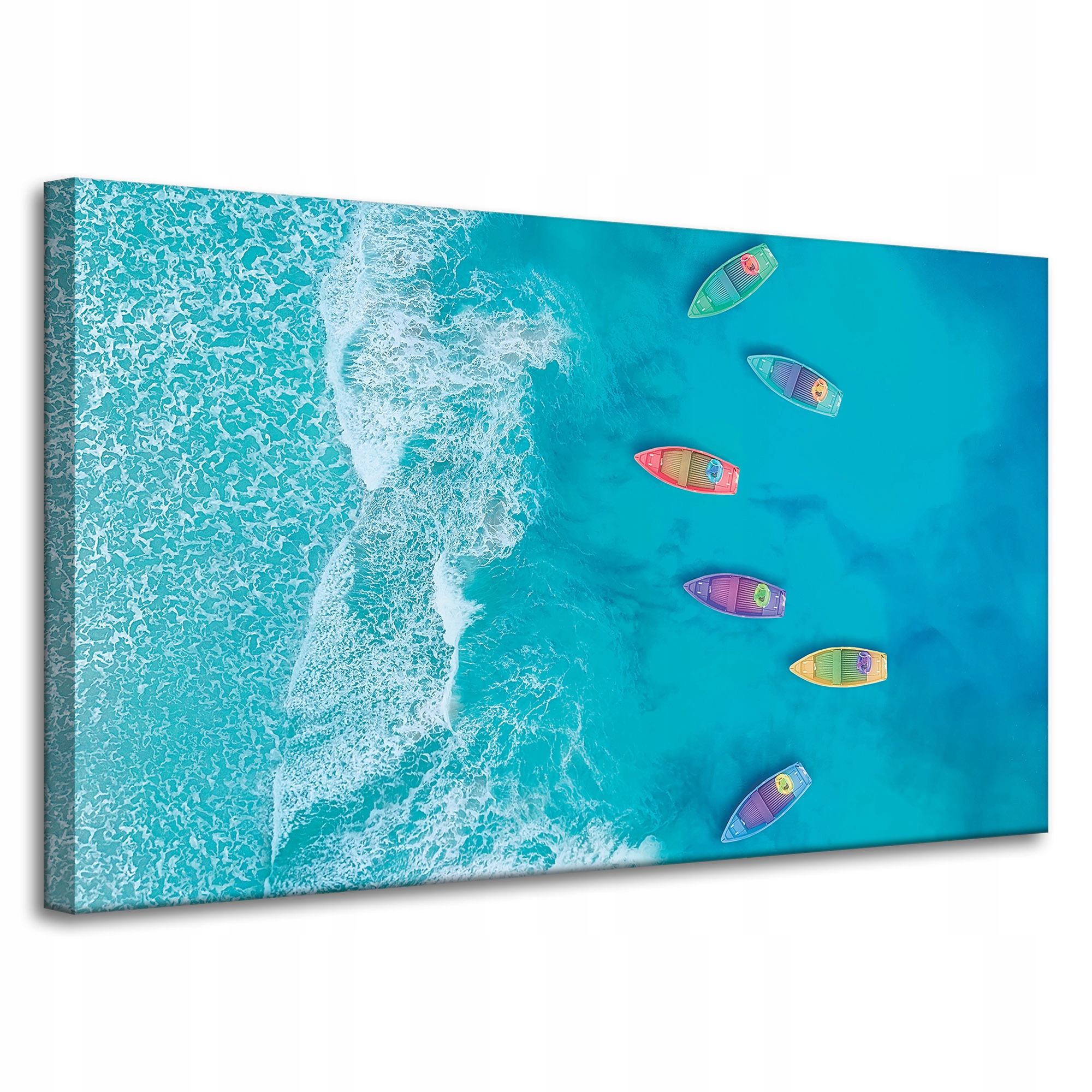 Obraz na plátně Lodě Voda Barvy Vlny 100x60 cm Ideální jako dárek