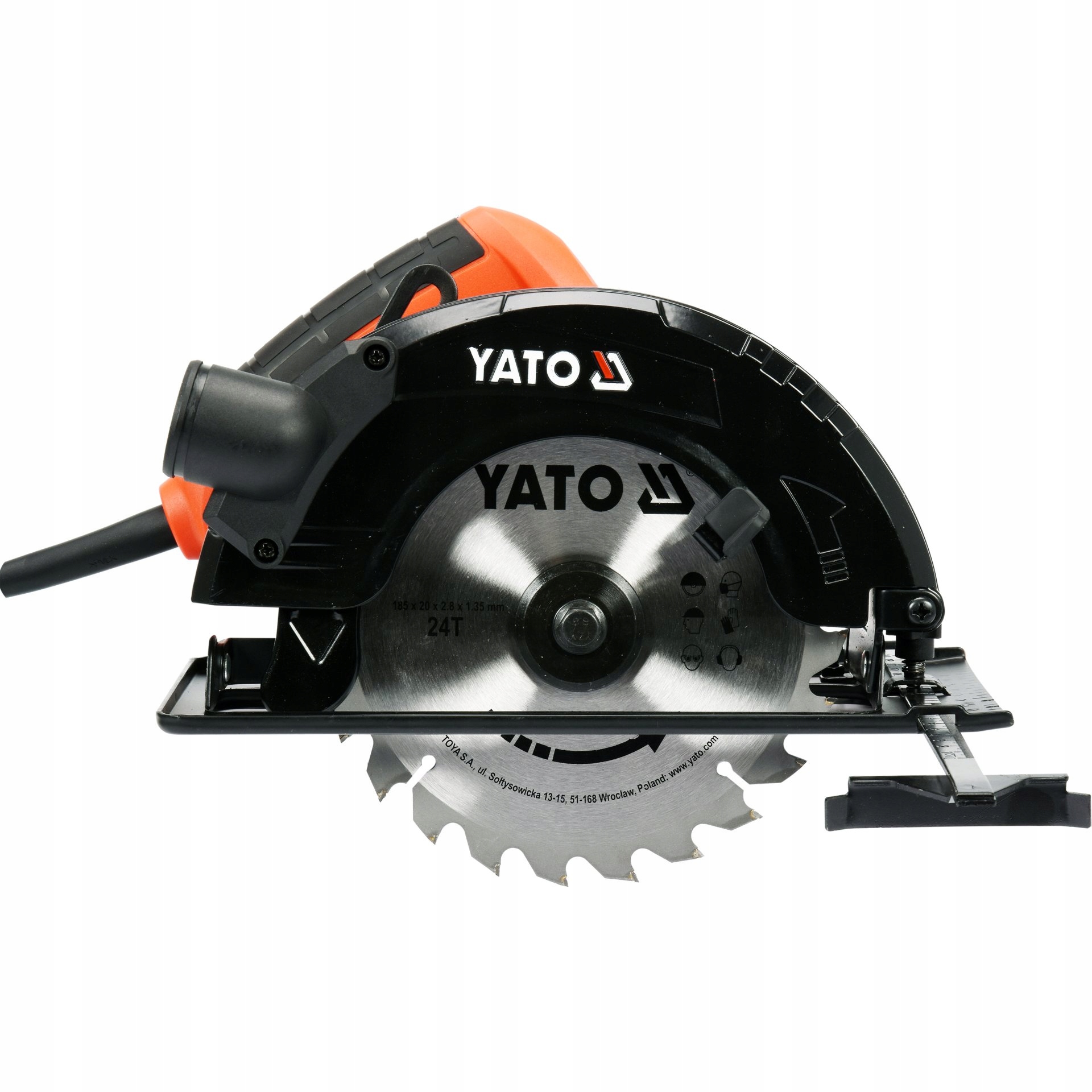 Ruční Kotoučová Pila 1500 W 185 MM S Vodicí Lištou, Řezání 65 MM Yato