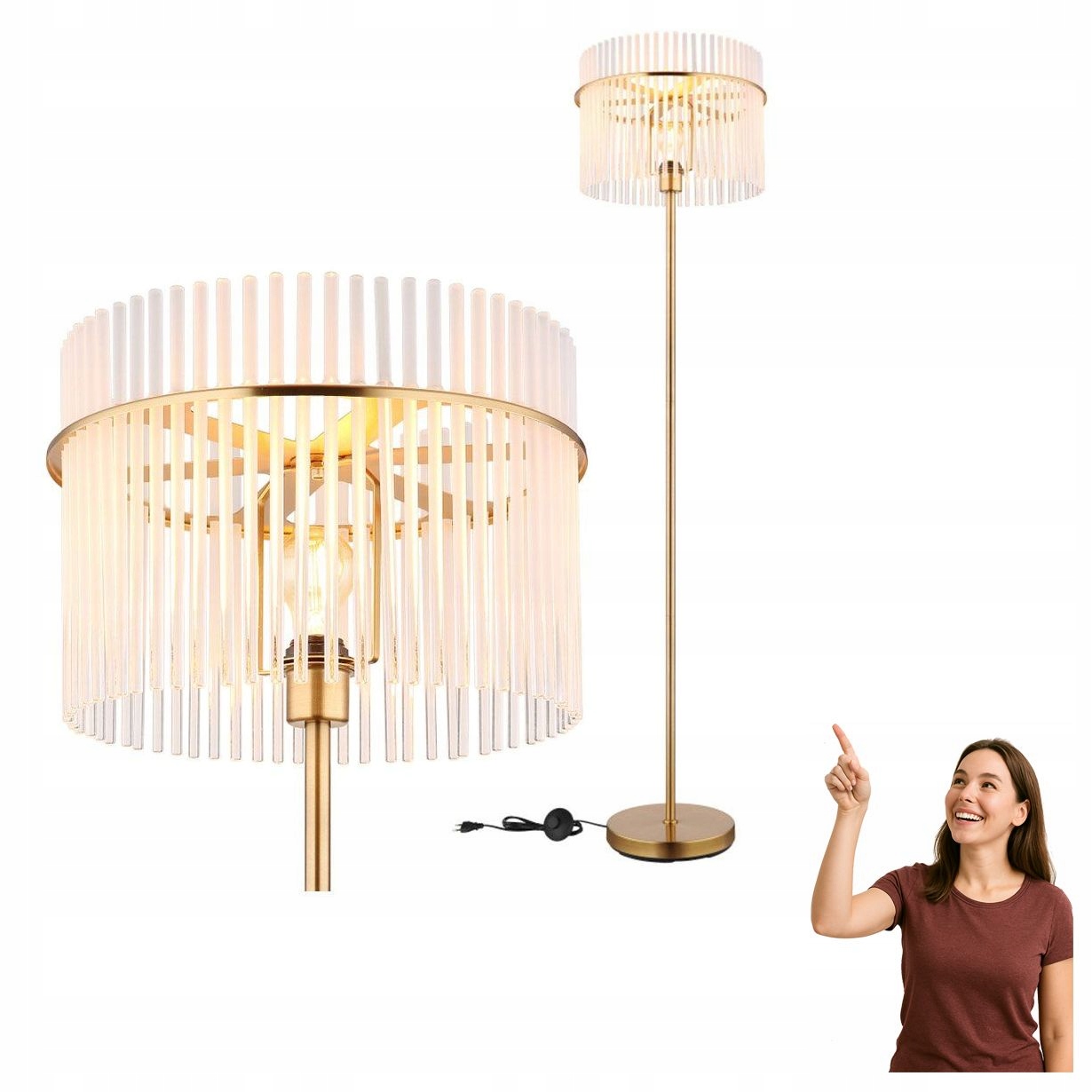 Podlahová lampa Gorley 15698SM Globo