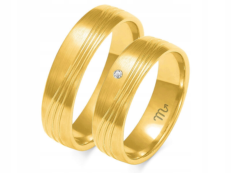 

Złota obrączka nowoczesna ślub 14K 585 r 26 27 28