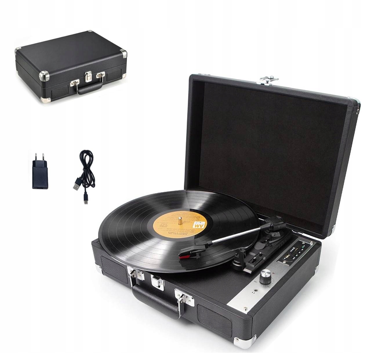 Retro Bluetooth Usb MP3 Gramofón S Reproduktormi – 3-RÝCHLOSTNÝ – 33/45/78 Ot/min