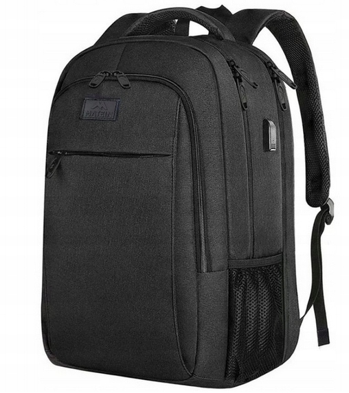 Plecak Matein na laptopa 17,3" 35L biznesowy miejski pojemny czarny z Usb