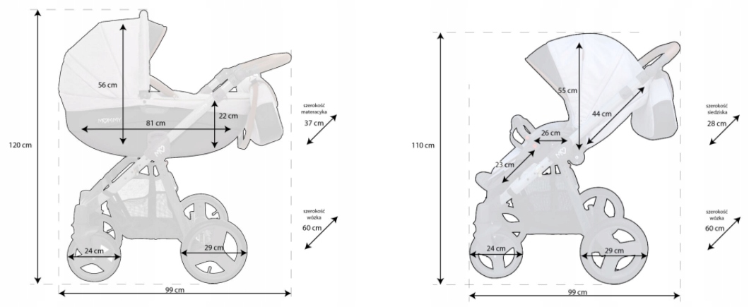 BabyActive Mommy wózek dziecięcy 3w1 JUNGLE Model Mommy