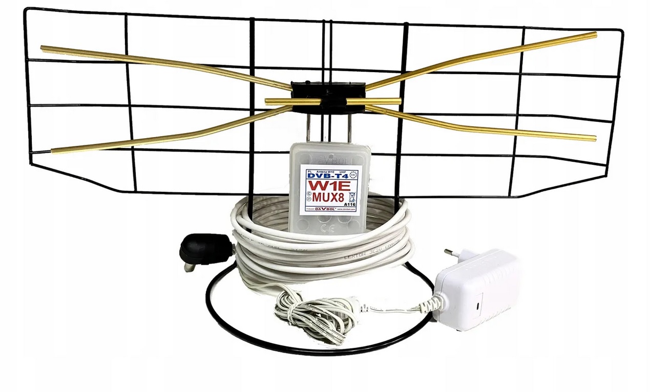 NAJMOCNIEJSZA ANTENA TV POKOJOWA DVB-T2 MUX8 FM 4K Kod producenta A116
