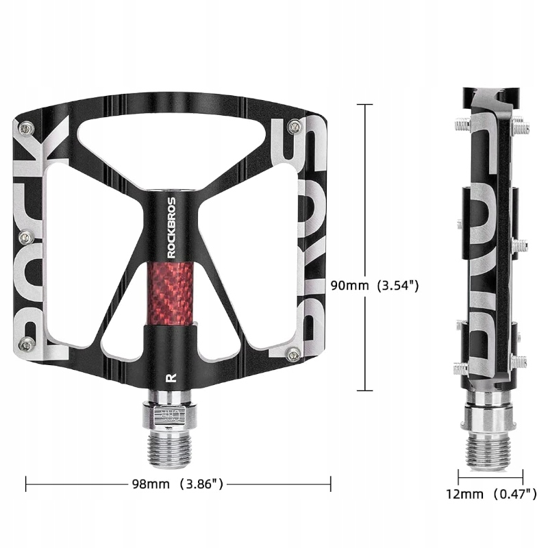 PEDAŁY ROWEROWE ALUMINIOWE PLATFORMY ROCKBROS Waga 336 g