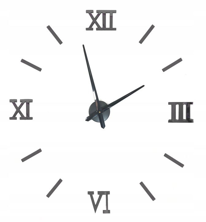 

Zegar 3D Ścienny Naklejany Na Ścianę Nowoczesny XL