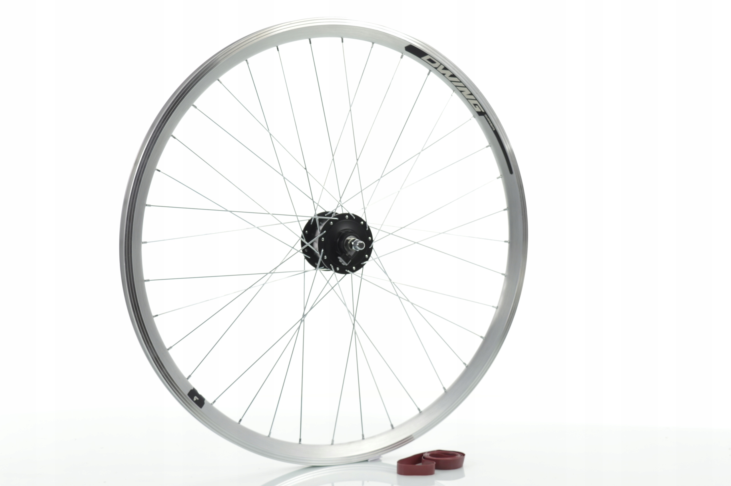 Koło Rowerowe 28 Przód Prądnica Shimano DH-C3000 Obręcz Wzmacniana Srebrne