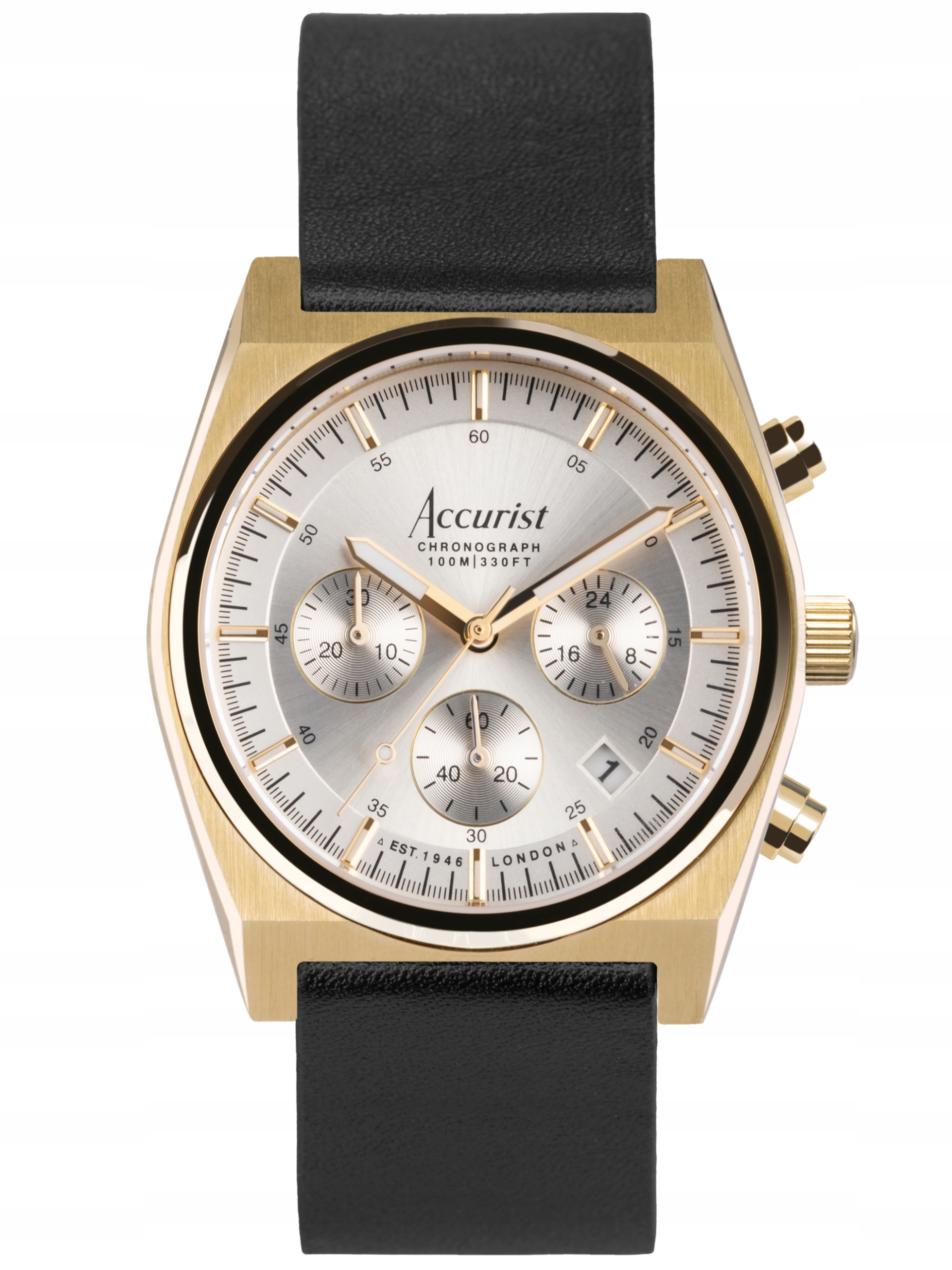 Nové Originální Pánské Hodinky Accurist Origin 70005 Chronograf Data Gravírování