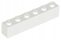 

Lego 3009 Klocek 1x6 biały Nowy (2g)