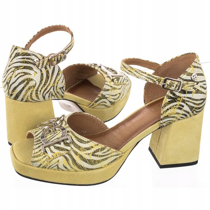 Buty Damskie Sandały Maciejka Żółte 05544-07