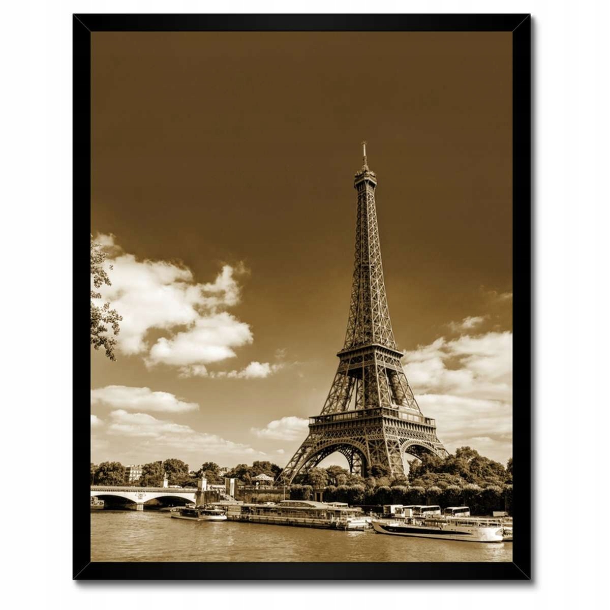 Plakáty v rámu 40x50 Fotka Eiffelovy věže sepia