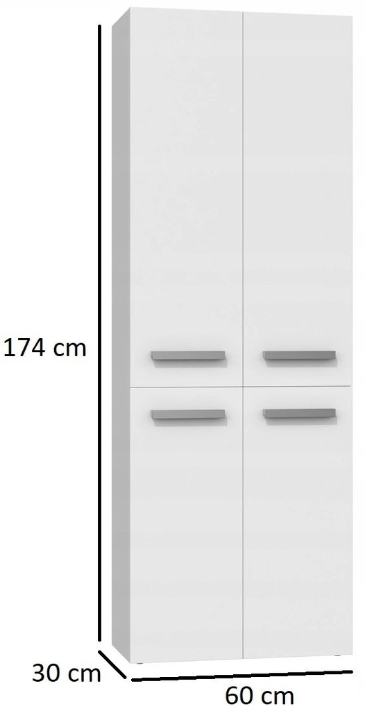 Słupek łazienkowy Nel 2K/DD Biały
