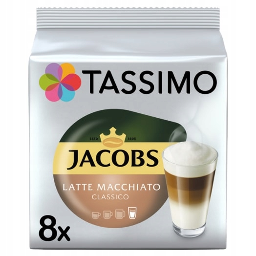 Levně Tassimo Jacobs Latte Macchiato Classico Káva v kapslích (8 kapslí)