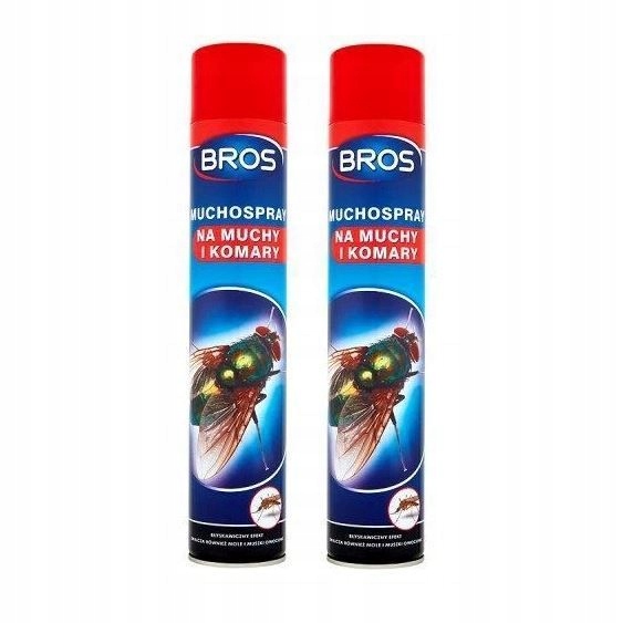 BROS Spray na muchy komary owady SKUTECZNY PAKIET