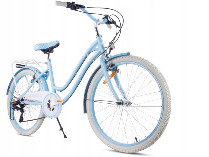 Rower młodzieżowy Sun Baby Heart Bike 24 cale dla dziewczynki Błękitny