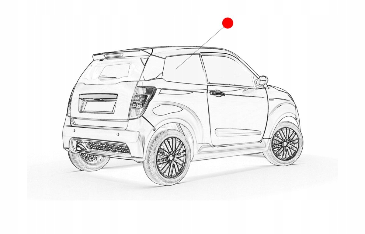 1402158 - СКЛО ПРАВЕ ЗАДНЄ LIGIER JS50 ОРИГІНАЛ