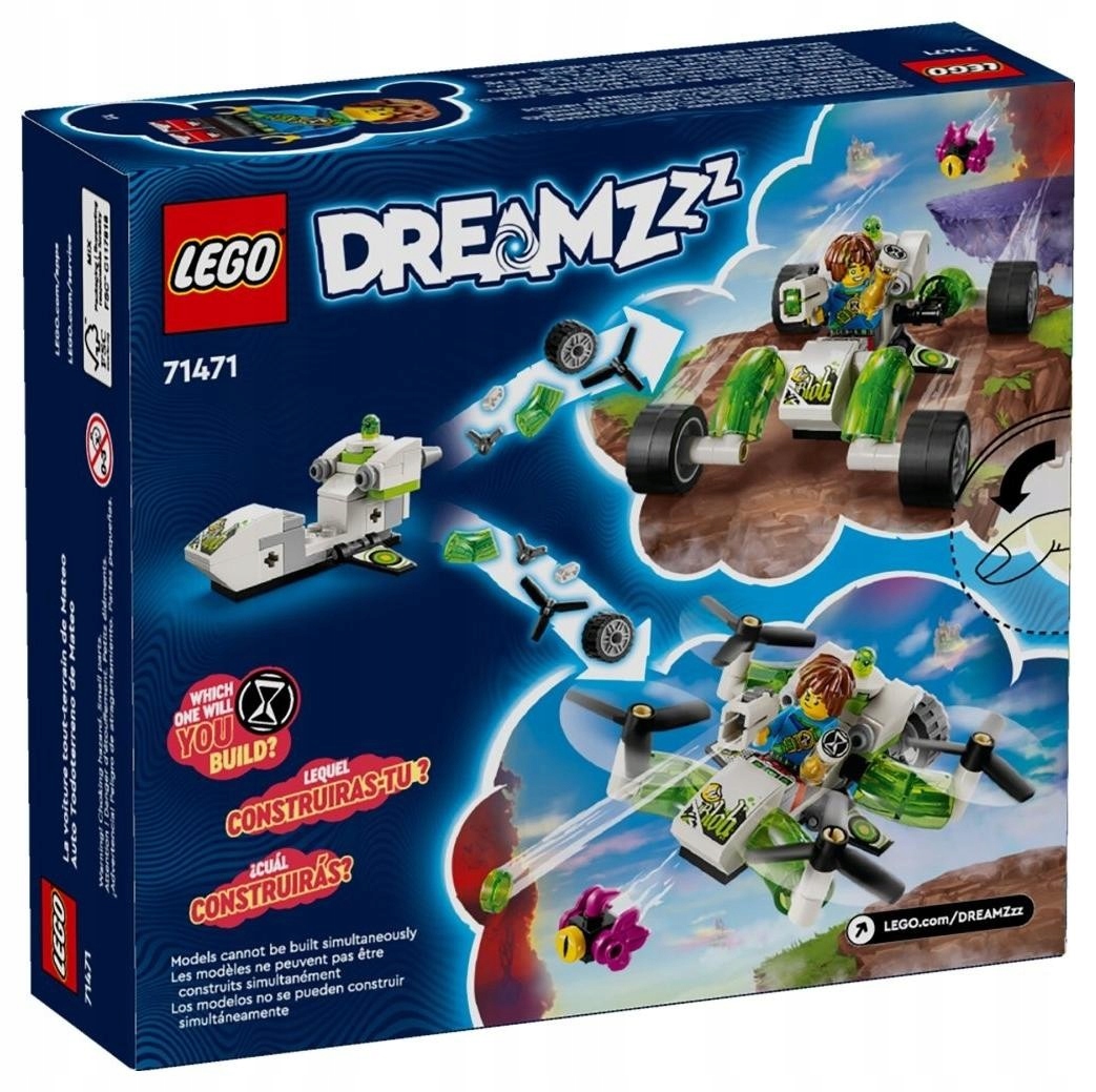 LEGO DREAMZZZ TERENÓWKA I HELIKOPTER 2W1 MATEO DZIAŁO PLAZMOWE RUCHOME KOŁA Numer produktu 714719