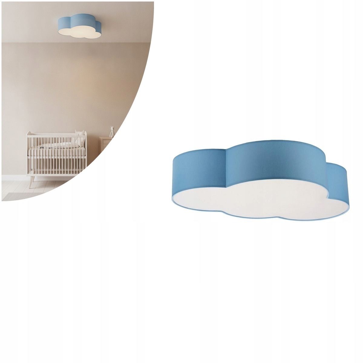 Biela stropná lampa Cloud klasická do obývacej izby a jedálne Tk Lighting