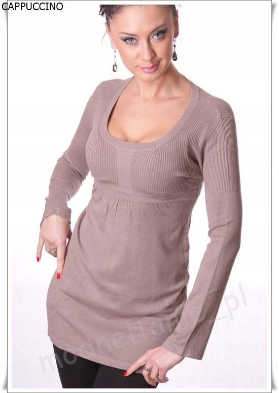 LUŹNA gładka ELEGANCKA tunika SUKIENKA 715# Płeć kobieta