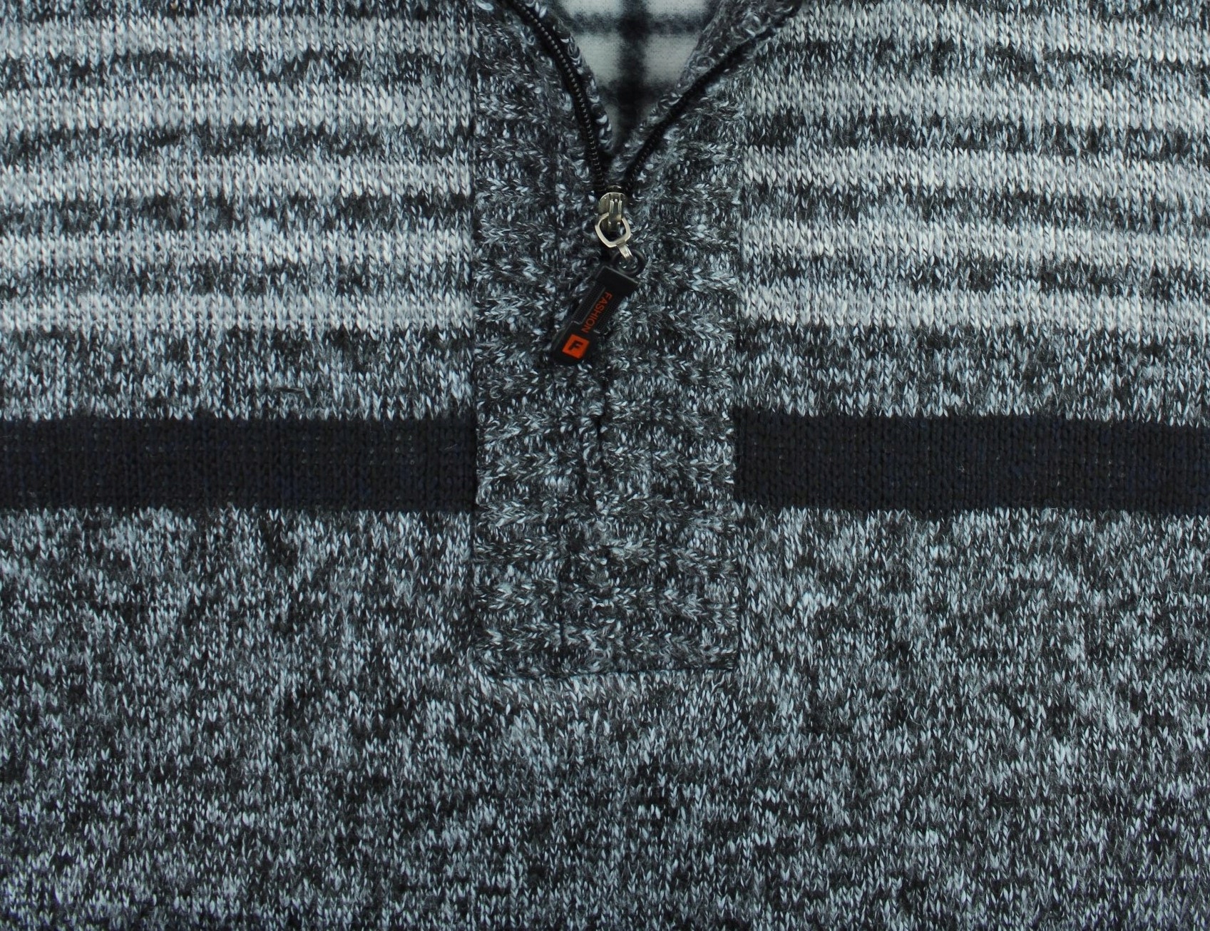 SWETER MĘSKI ROZPINANY CIEPŁY Z POLAREM XXL G16 Dekolt inny