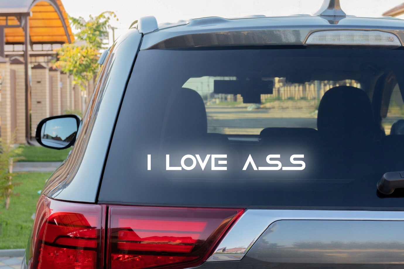 I LOVE ASS - Naklejka na samochód na auto - ODBLAS Producent Inny