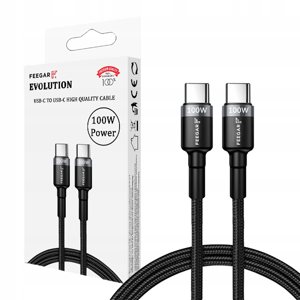 

Feegar Kabel Usb-c Typ-C 100W Pd Quick Charge 3.0