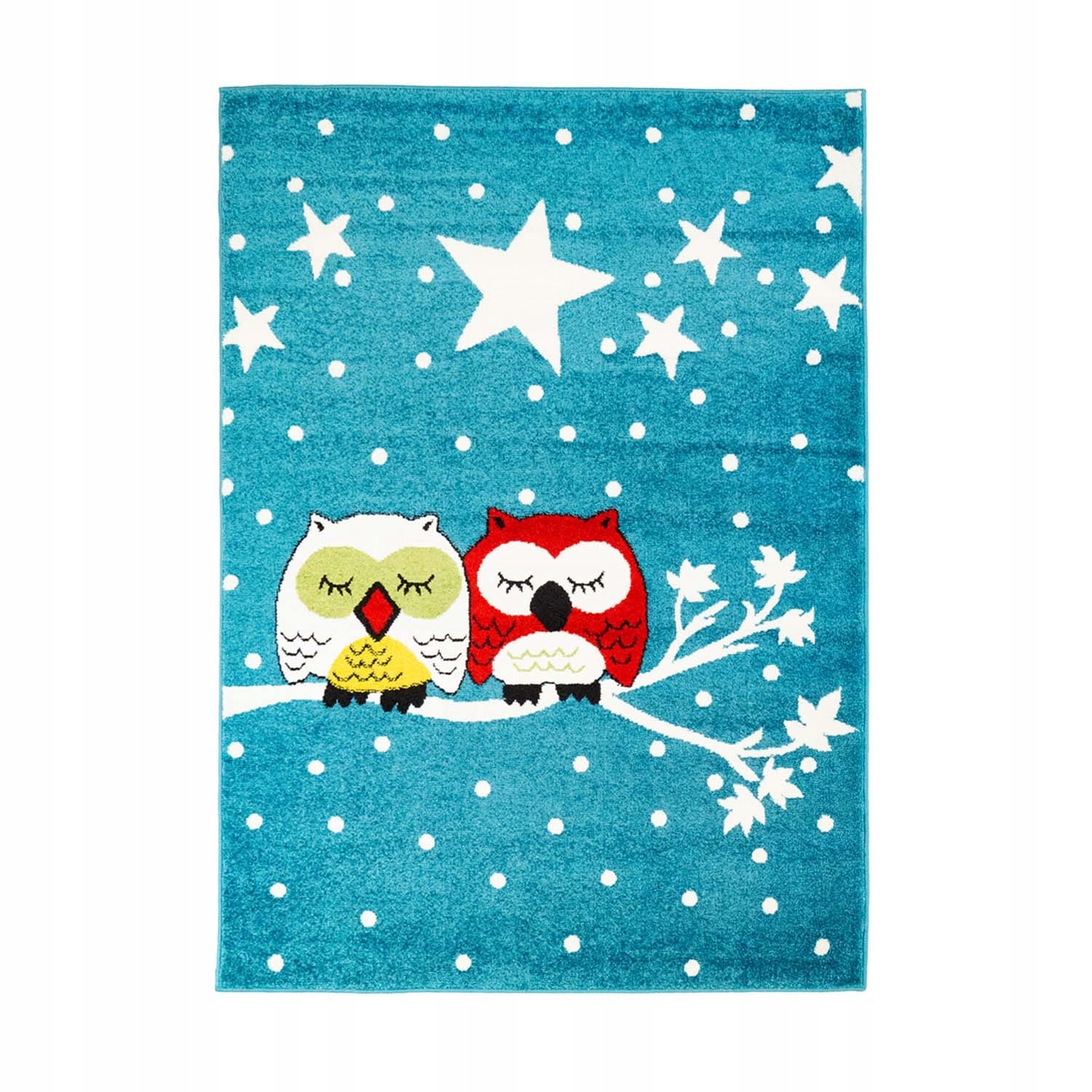 Dywan Dziecięcy Moda Kids Niebieski Sowy 120x160