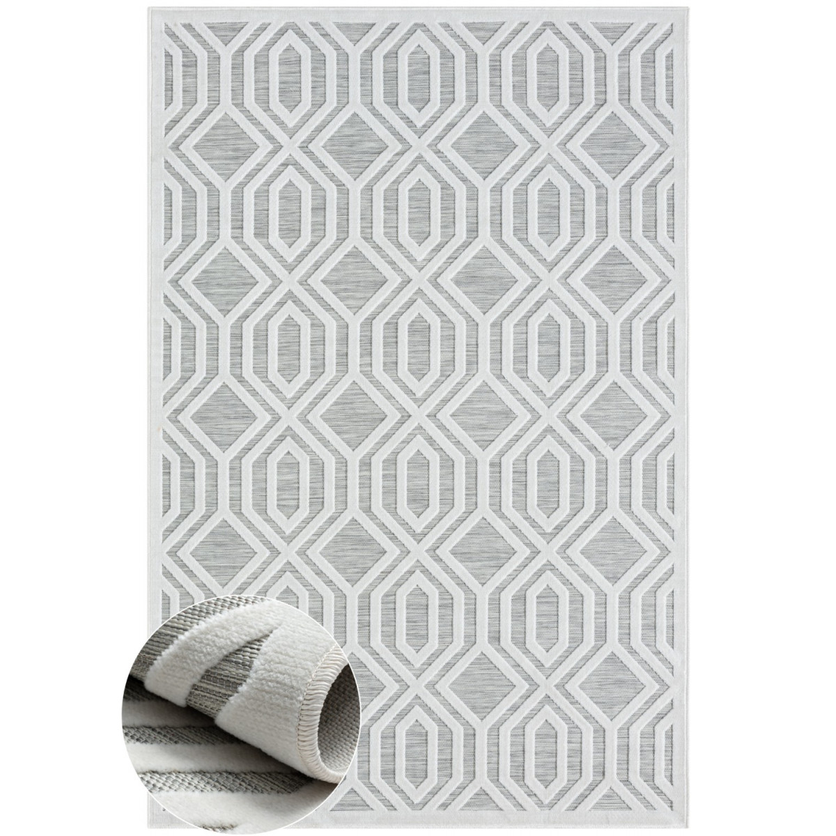 80x150 Kusový koberec Eden grau – na von aj na doma