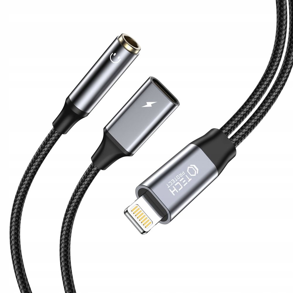 Tech- Protect Ultraboost Cable Adapter Pd 60W 6A Type- C To Mini Jack 3. C